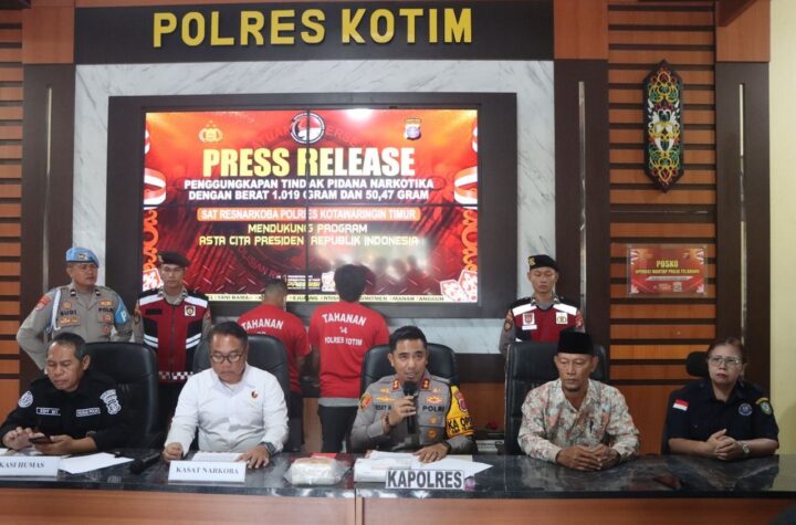 Polres Kotim Gagalkan Peredaran Narkoba Seberat 1 Kilogram, Dua Tersangka Ditangkap